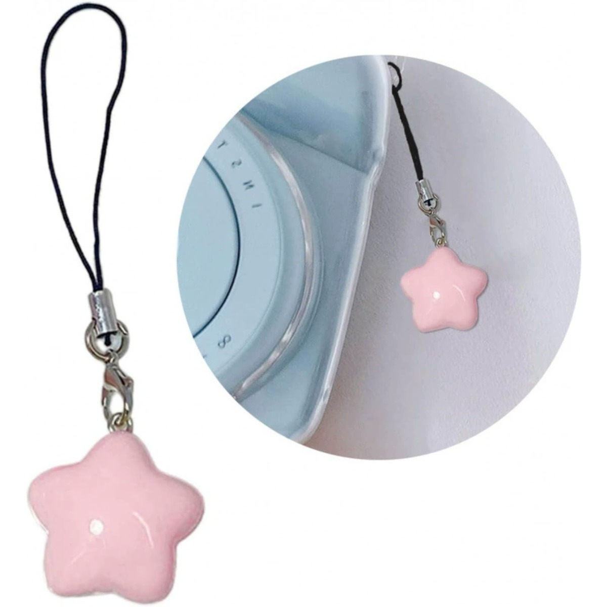 Phone Accessories For Teen Girls - Handy-Anhänger-Zubehör, Pastellfarbene Stern-Handy-Anhänger, Kunstharz-Handy-Anhänger im niedlichen