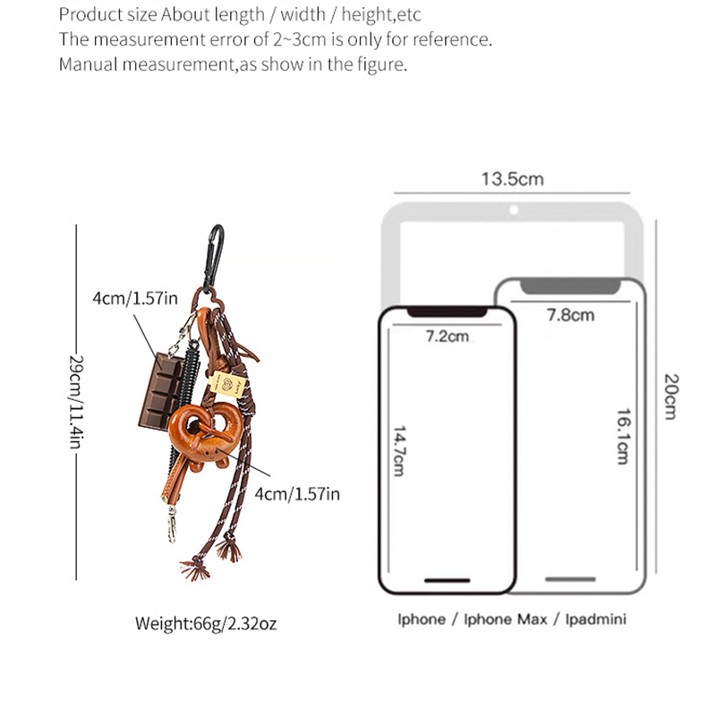 Nette Pretzel Tasche Anhänger  – Phone Accessories In China Bewertung und Preis